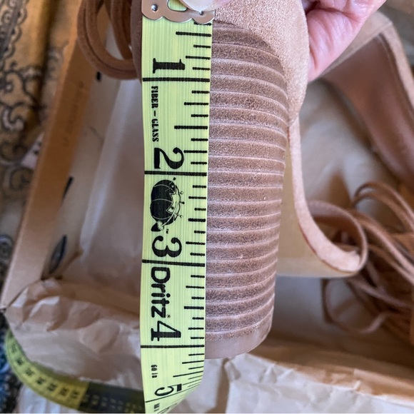 Oasis Tan Suede Heeled Sandals - Picture 11 of 12